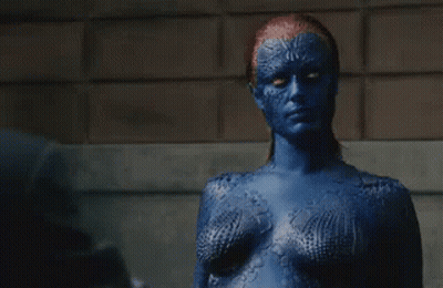 A Woman With Blue Paint On Her Face Is Saying I Don 'T Answer To My Slave Name GIF