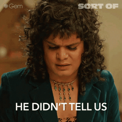 A Woman With Curly Hair Says He Didn T Tell Us GIF
