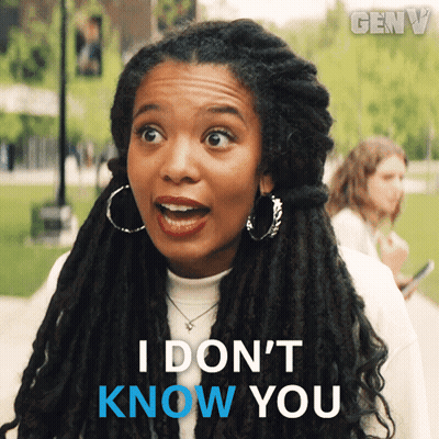 A Woman With Dreadlocks And Hoop Earrings Says I Do N't Know You GIF