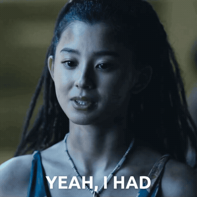 A Woman With Dreadlocks Says " Yeah I Had " In White Letters GIF