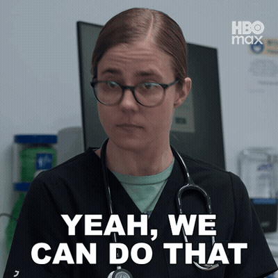 A Woman With Glasses And A Stethoscope Says Yeah We Can Do That GIF