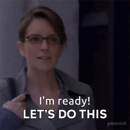 A Woman With Glasses Is Saying I 'M Ready Let 'S Do This GIF