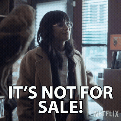 A Woman With Glasses Says It 'S Not For Sale Netflix GIF