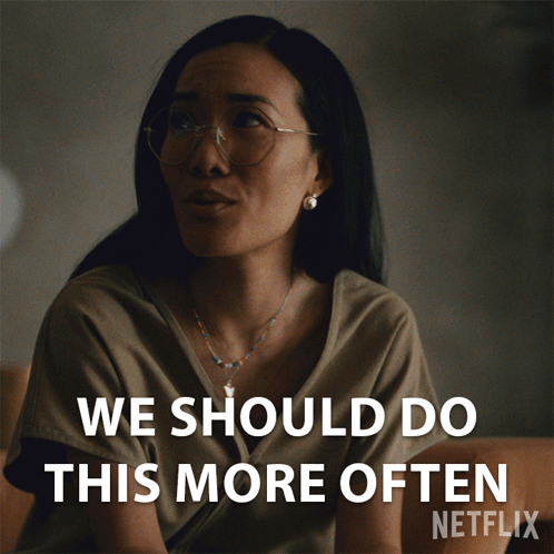 A Woman With Glasses Says We Should Do This More Often Netflix GIF