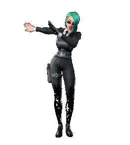 A Woman With Green Hair Is Dancing In A Video Game . Sticker