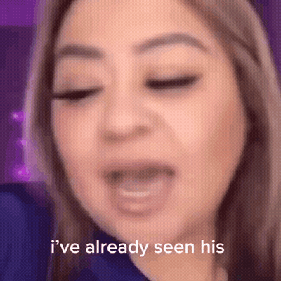 A Woman With Her Eyes Closed Is Saying I 'Ve Already Seen His GIF