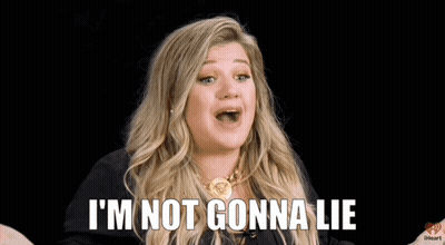 A Woman With Her Mouth Open And The Words I 'M Not Gonna Lie Below Her GIF