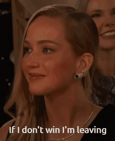 A Woman With Her Mouth Open And The Words If I Don 'T Win I 'M Leaving GIF