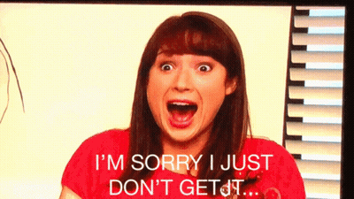 A Woman With Her Mouth Wide Open Says I 'M Sorry I Just Do N't Get It GIF