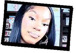 A Woman With Long Black Hair Is Looking At The Camera . Sticker