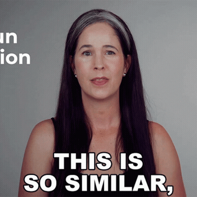 A Woman With Long Black Hair Says This Is So Similar GIF