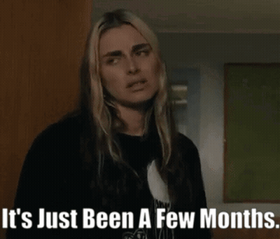 a woman with long blonde hair says it 's just been a few months ..
