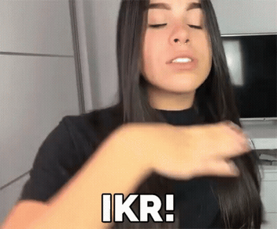 A Woman With Long Hair And A Nose Ring Is Making A Funny Face And Saying Ikr . GIF