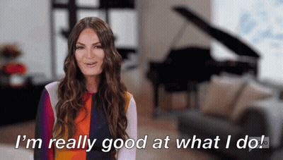 A Woman With Long Hair Says I 'M Really Good At What I Do GIF