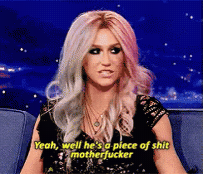 A Woman With Pink Hair Says Yeah Well He 'S A Piece Of Shit Mother Fucker GIF