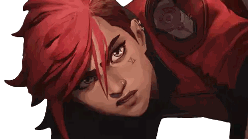 A Woman With Red Hair Has A Tattoo On Her Face That Says " Ii " Sticker