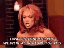 Red Haired Woman Saying I Was Rooting For You We Were All Rooting For You GIF
