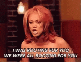 Red Haired Woman Saying Rooting For You GIF