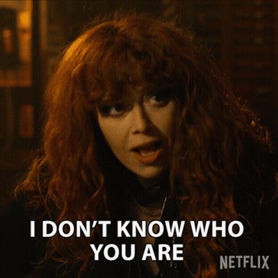A Woman With Red Hair Says I Do N't Know Who You Are GIF
