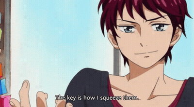 A Woman With Red Hair Says The Key Is How I Squeeze Them GIF