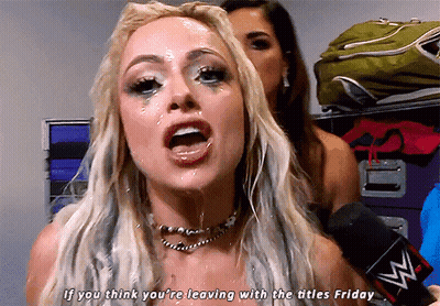 A Woman With Tears Running Down Her Face Says If You Think You 'Re Leaving With The Titles Friday GIF