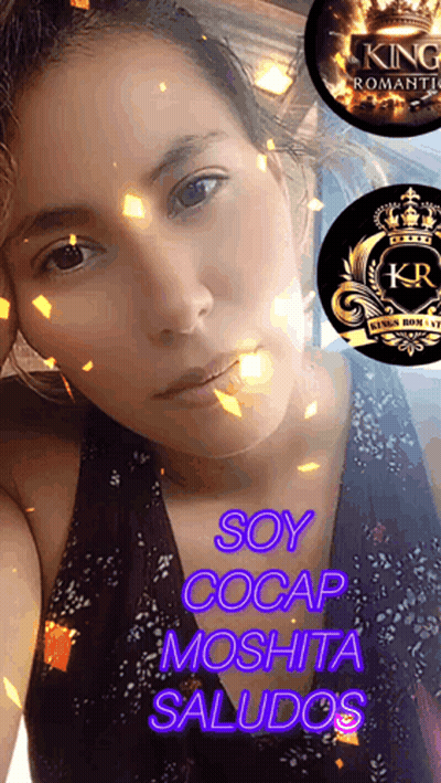 A Woman With The Words Soy Cocap Moshita Saludos GIF