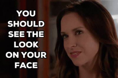 A Woman With The Words You Should See The Look On Your Face GIF