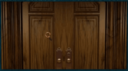 A Wooden Door With The Words It 'S Locked Below It GIF