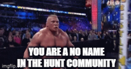 A Wrestler Says You Are A No Name In The Hunt Community In Front Of A Crowd GIF