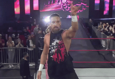 A Wrestler Wearing A Shirt That Says Westminster Stands In A Ring GIF