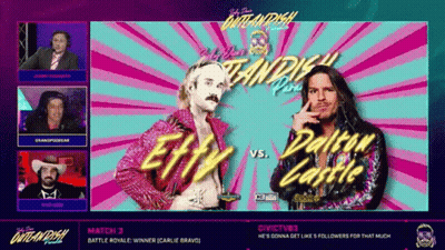 A Wrestling Match Between Etx And Dalton Castle Is Being Advertised GIF