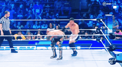A Wrestling Match Is Being Broadcast On Bt Sport Live GIF