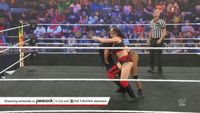 A Wrestling Match Is Being Streamed On Peacock GIF