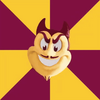 A Yellow And Purple Square With A Cartoon Face In The Middle GIF