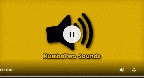A Yellow Background With A Speaker And The Words Numbatwo Sounds GIF