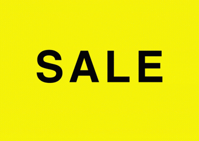 A Yellow Background With The Word Sale In Black GIF