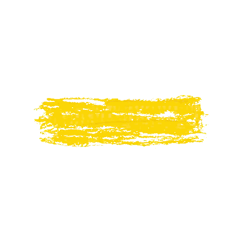 A Yellow Brush Stroke On A White Surface Sticker