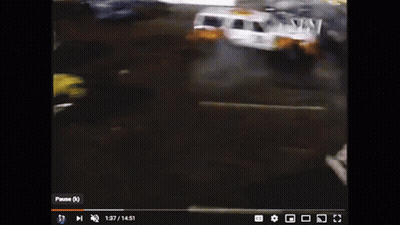 A Yellow Car With A Sticker On The Top That Says ' Ambulance ' GIF