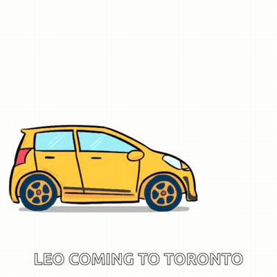 A Yellow Car With Beep Beep Written On It GIF