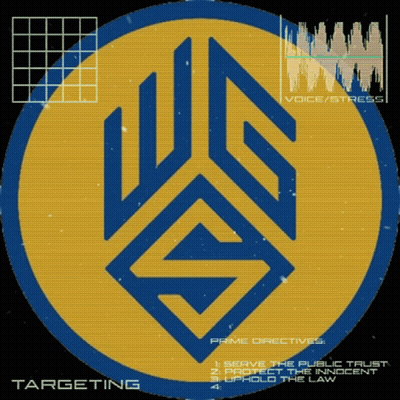 A Yellow Circle With A Blue Triangle In The Center And The Words Targeting On The Bottom GIF