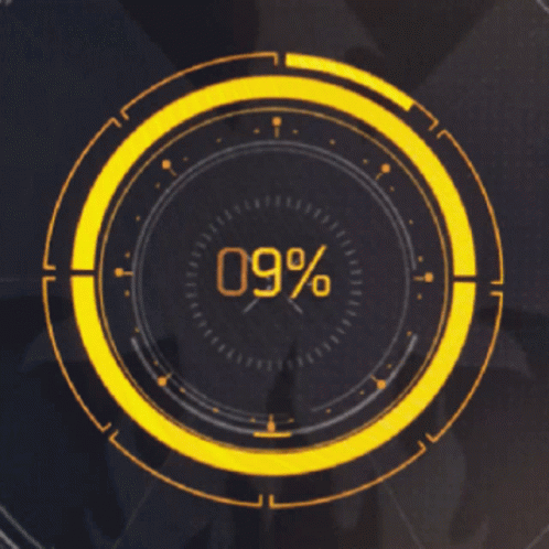 A Yellow Circle With The Number 9% In It GIF