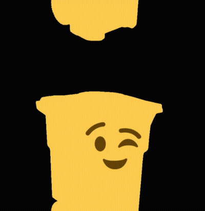 A Yellow Cup With A Smiley Face On Top Of It GIF