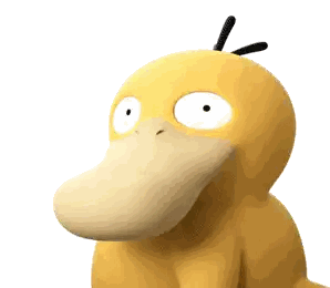 A Yellow Duck With A Big Beak And A Black Feather On Its Head Sticker