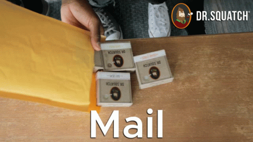 A Yellow Envelope With The Word Mail Written On It GIF