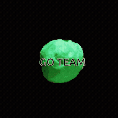 A Yellow Flower With The Word Go Team Written On It GIF