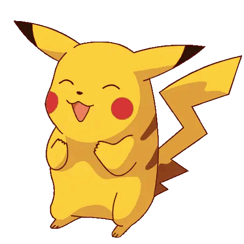 A Yellow Pikachu With Red Spots On Its Face And Tail Sticker