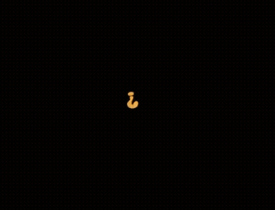 A Yellow Question Mark With A Circle Around It On A Black Background GIF