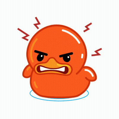 A Yellow Rubber Duck Has An Angry Look On Its Face GIF