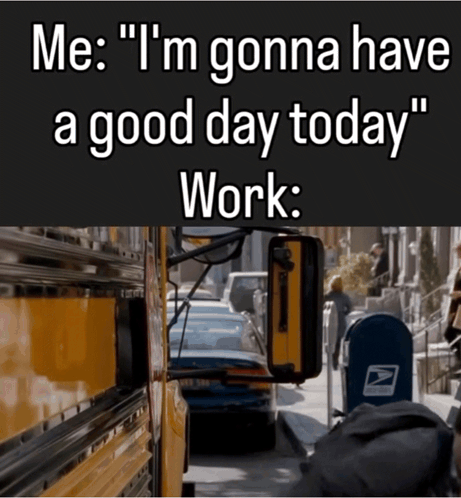 A Yellow School Bus Is Parked On The Side Of The Road Next To A Mailbox That Says United States Postal Service GIF