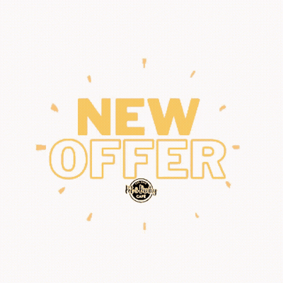 A Yellow Sign That Says New Offer GIF